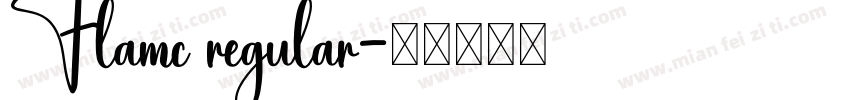 Flamc regular字体转换